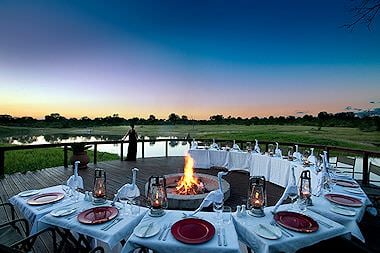 Dinner with a view at Arathusa Safari Lodge.