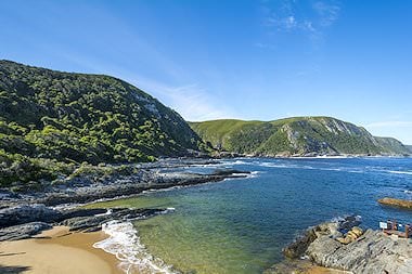 The striking coastline of the Garden Route in South Africa.