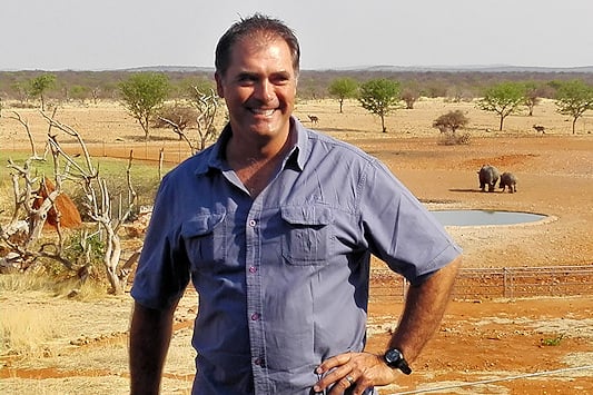 Chris Kruger in the African wilderness.