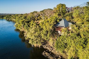 River Club overlooks the majestic Zambezi River.