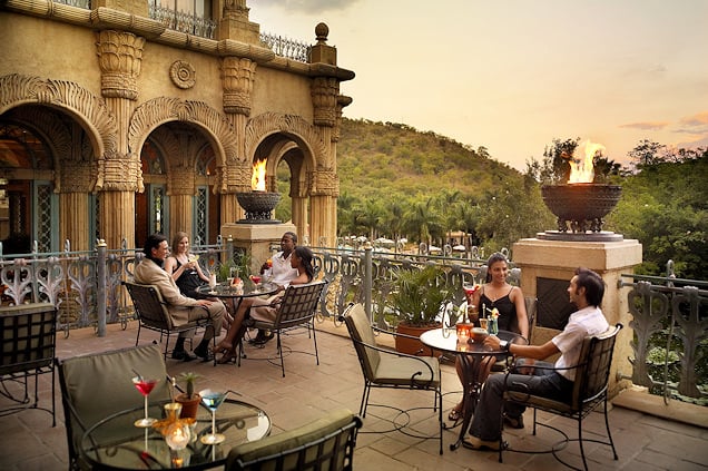 Guests enjoying cocktails at The Palace of The Lost City.