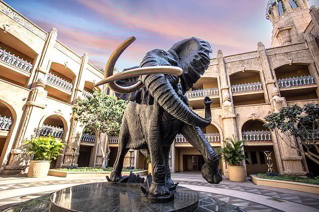 An elephant statue.