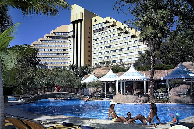Scenic view of the pool at The Cascades Hotel.
