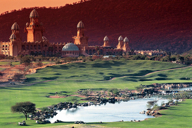 Sunset view over The Lost City Golf Course.