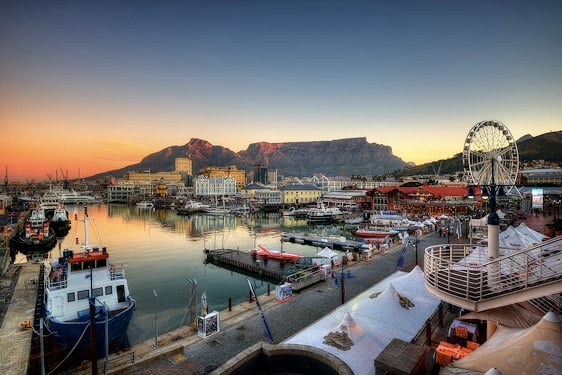 Table Mountain looms above the Victoria & Alfred Waterfront.
