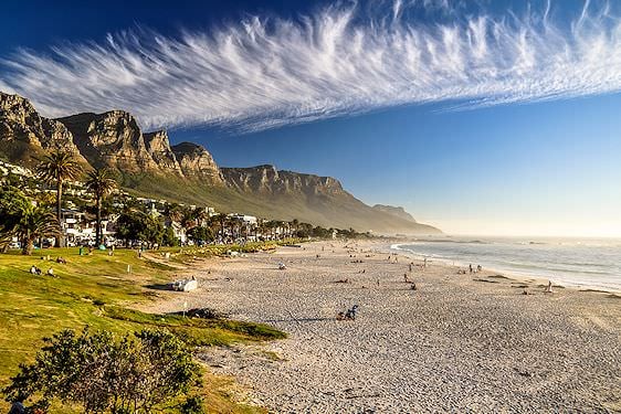 View of Camps Bay Beach.