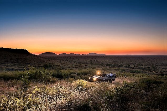 A sunset 4x4 safari in Madikwe Game Reserve.