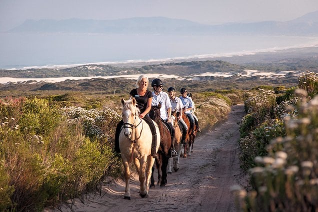 Family on horseback in the Overberg.
