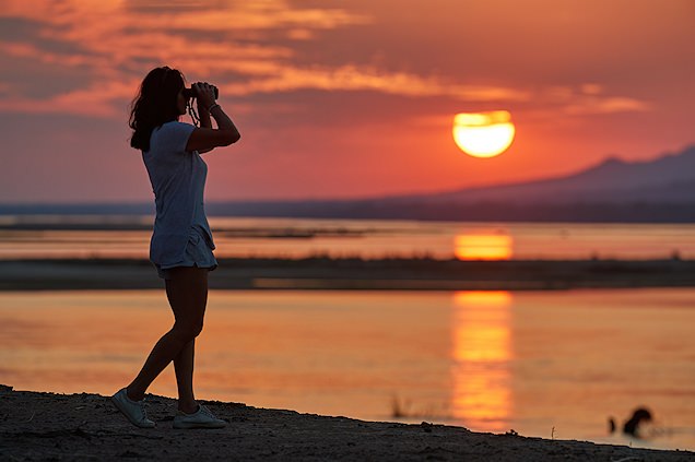 Sunset over Lake Kariba in Zimbabwe.