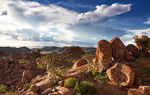 Unique geological formations in Damaraland.