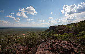 The view of Namibia's Waterberg from the edge of the plateau.