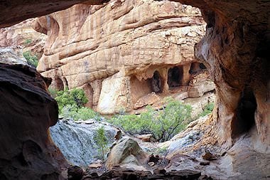 Caves containing rock art.