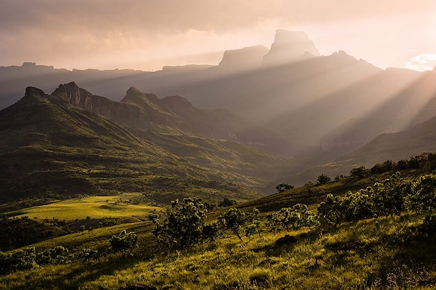 Drakensberg Mountains in northern KwaZulu-Natal.