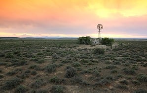 Windpump on a Karoo landscape.