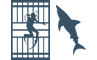 Shark cage diving icon