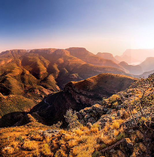 Blyde River Canyon viewed from a lookout point in Mpumalanga.