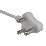 A typical three-prong plug.