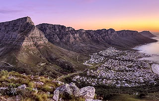 The famous Twelve Apostle Mountains at sunset.